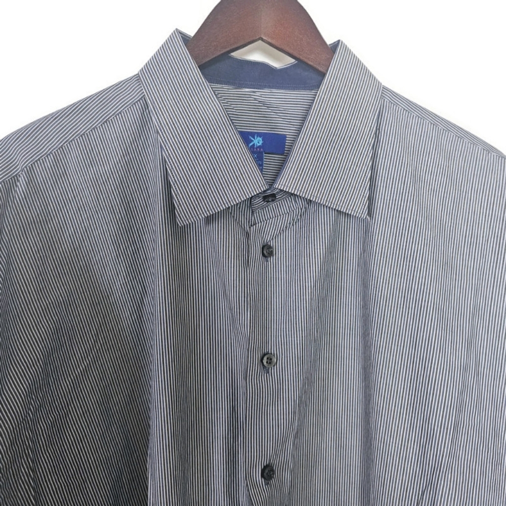 Egara Button Down Long Sleeve Pinstripe Shirt Size 3X